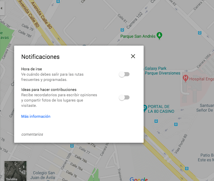 Hora de irse de Google Maps